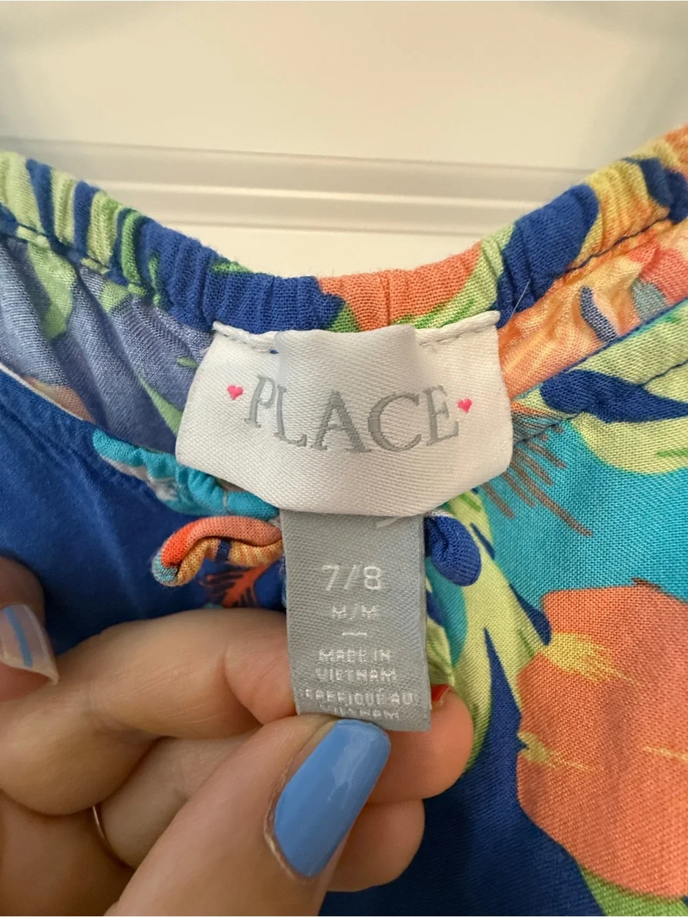 The Children's Place Purple Tropical Floral Sundress with Orange & Aqua Blooms